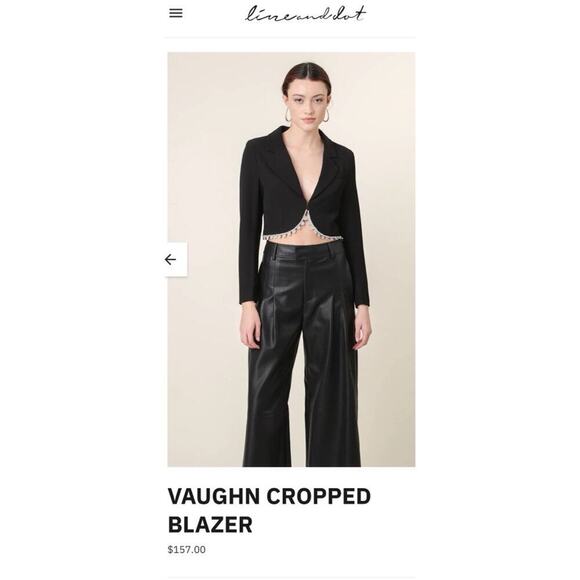 NWT Line & Dot Vaughn Cropped Blazer XS $157 - Picture 1 of 9